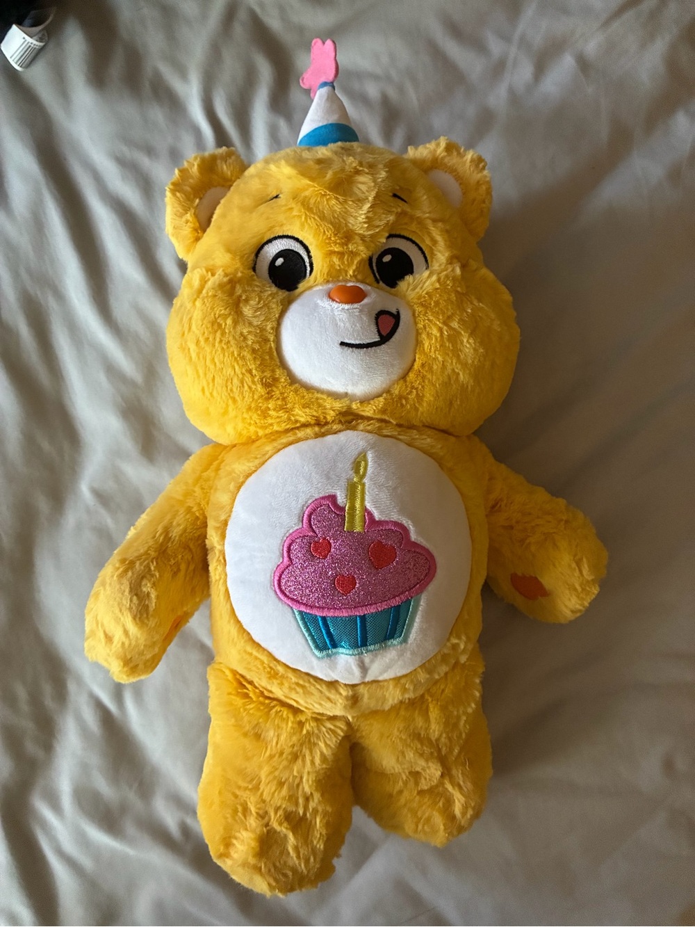 Care Bears Funshine Birthday Cupcake Plush - Yellow with Pink & Blue Accent